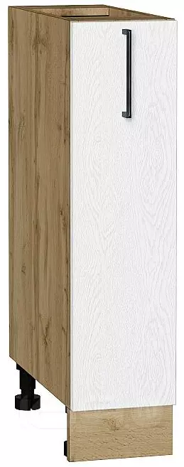 Шкаф нижний бутылочница Сканди White Silkwood/Дуб Вотан 816*200*480