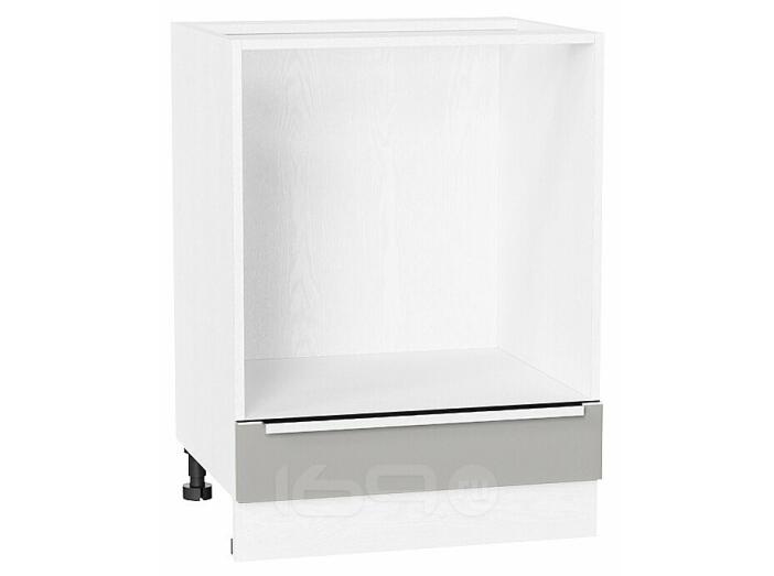 Шкаф нижний под духовку Фьюжн Silky Light Grey  Белый 816*600*476