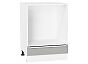Шкаф нижний под духовку Фьюжн Silky Light Grey Белый 816*600*476