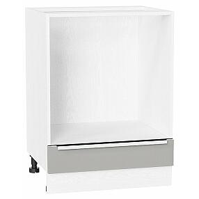 Шкаф нижний под духовку Фьюжн Silky Light Grey  Белый 816*600*476