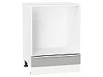 Шкаф нижний под духовку Фьюжн Silky Light Grey Белый 816*600*476
