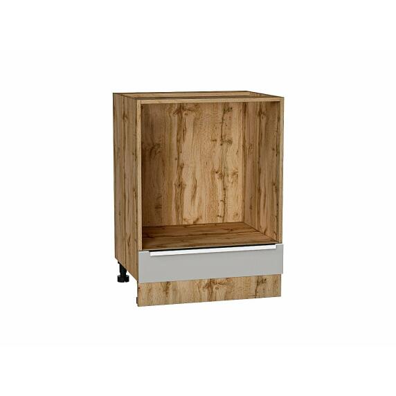 Шкаф нижний под духовку Фьюжн Silky Light Grey  Дуб Вотан 816*600*476