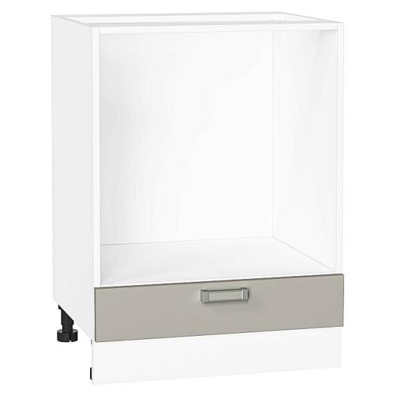 Шкаф нижний под духовку Лофт Grey Silk/Белый 816*600*476