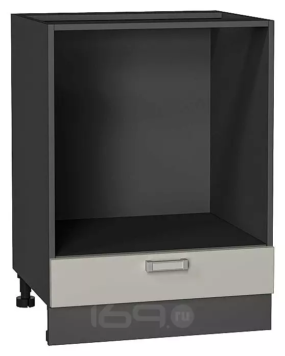 Шкаф нижний под духовку Лофт Grey Silk/Graphite 816*600*476