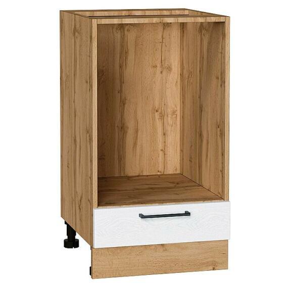 Шкаф нижний под духовку Сканди White Silkwood/Дуб Вотан 816*450*476