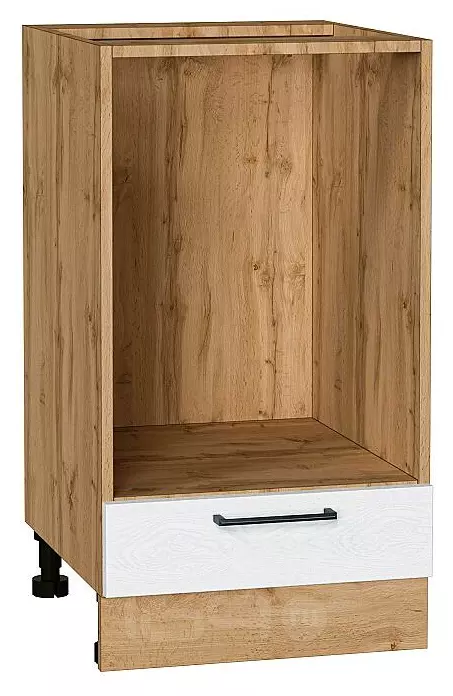 Шкаф нижний под духовку Сканди White Silkwood/Дуб Вотан 816*450*476
