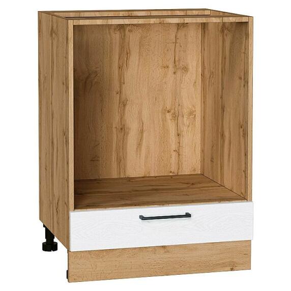 Шкаф нижний под духовку Сканди White Silkwood/Дуб Вотан 816*600*476