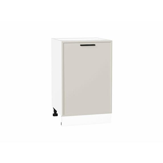 Шкаф нижний с 1-ой дверцей Фрейм Cream Silk Белый 816*500*484