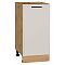 Шкаф нижний с 1-ой дверцей Фрейм Cream Silk Дуб Вотан 816*400*484 Шкаф нижний с 1-ой дверцей Фрейм Cream Silk Дуб Вотан 816*400*484