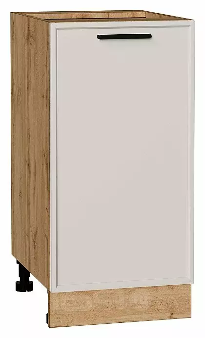 Шкаф нижний с 1-ой дверцей Фрейм Cream Silk Дуб Вотан 816*400*484
