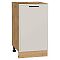 Шкаф нижний с 1-ой дверцей Фрейм Cream Silk Дуб Вотан 816*450*484