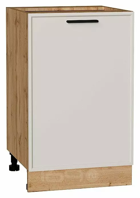 Шкаф нижний с 1-ой дверцей Фрейм Cream Silk Дуб Вотан 816*500*484