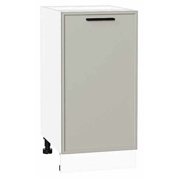 Шкаф нижний с 1-ой дверцей Фрейм Grey Silk Белый 816*400*484