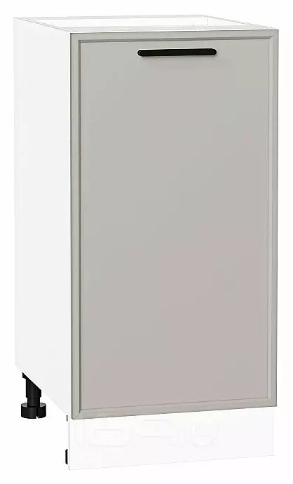 Шкаф нижний с 1-ой дверцей Фрейм Grey Silk Белый 816*400*484