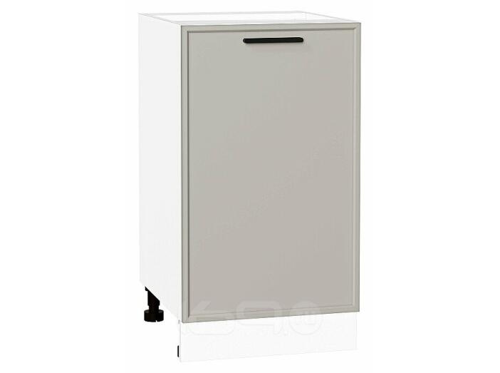 Шкаф нижний с 1-ой дверцей Фрейм Grey Silk Белый 816*450*484