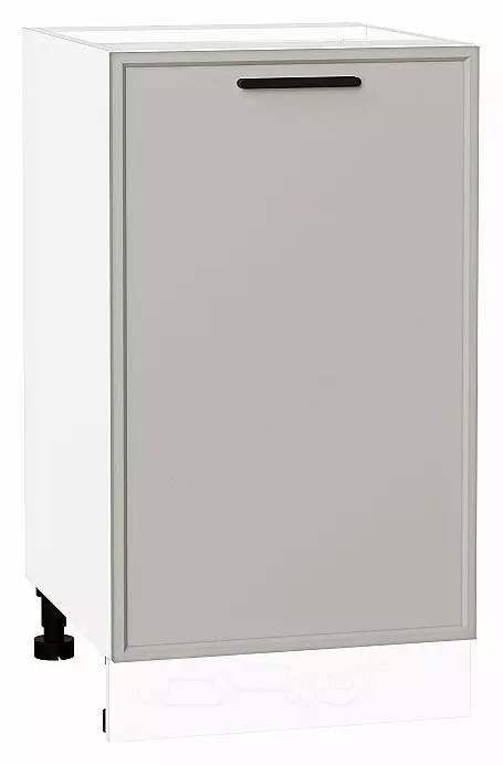 Шкаф нижний с 1-ой дверцей Фрейм Grey Silk Белый 816*450*484
