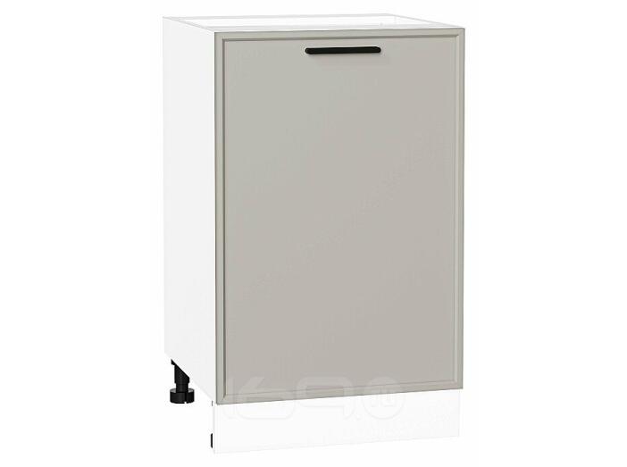 Шкаф нижний с 1-ой дверцей Фрейм Grey Silk Белый 816*500*484