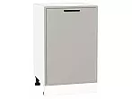 Шкаф нижний с 1-ой дверцей Фрейм Grey Silk Белый 816*500*484