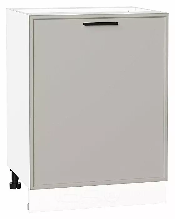 Шкаф нижний с 1-ой дверцей Фрейм Grey Silk Белый 816*600*484