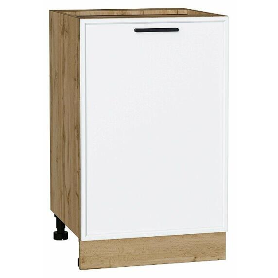 Шкаф нижний с 1-ой дверцей Фрейм White Silk Дуб Вотан 816*500*484
