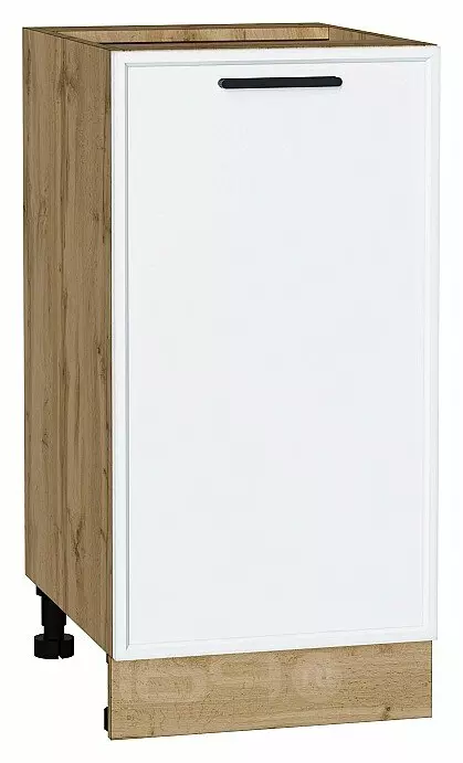 Шкаф нижний с 1-ой дверцей Фрейм White Silk Дуб Вотан 816*600*484