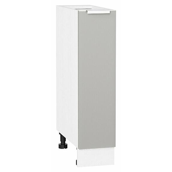 Шкаф нижний с 1-ой дверцей Фьюжн Silky Light Grey  Белый 816*200*480