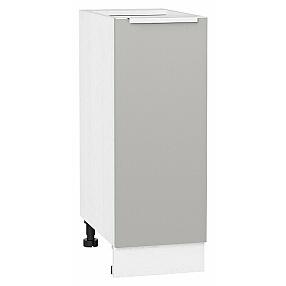 Шкаф нижний с 1-ой дверцей Фьюжн Silky Light Grey  Белый 816*300*480