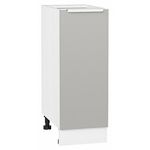 Шкаф нижний с 1-ой дверцей Фьюжн Silky Light Grey  Белый 816*300*480