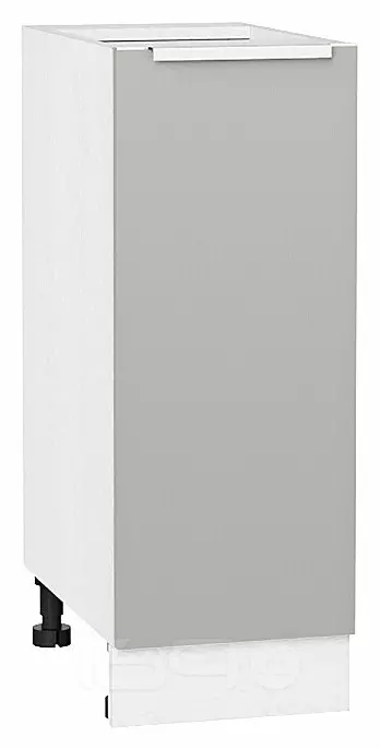 Шкаф нижний с 1-ой дверцей Фьюжн Silky Light Grey Белый 816*300*480