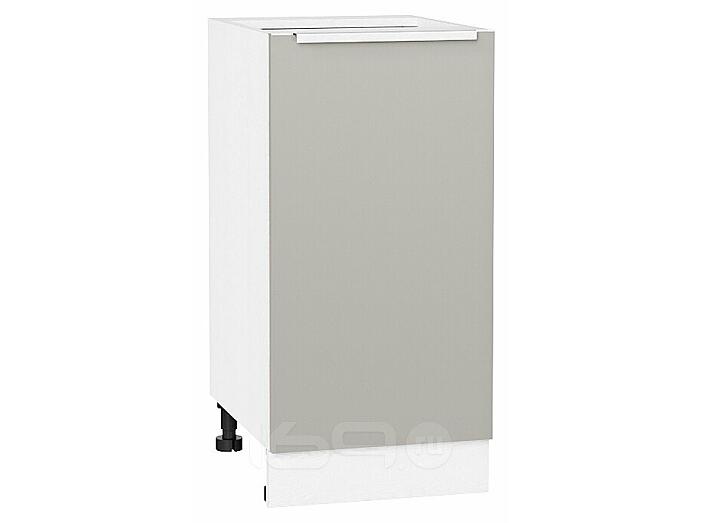 Шкаф нижний с 1-ой дверцей Фьюжн Silky Light Grey  Белый 816*400*480