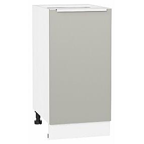 Шкаф нижний с 1-ой дверцей Фьюжн Silky Light Grey  Белый 816*400*480