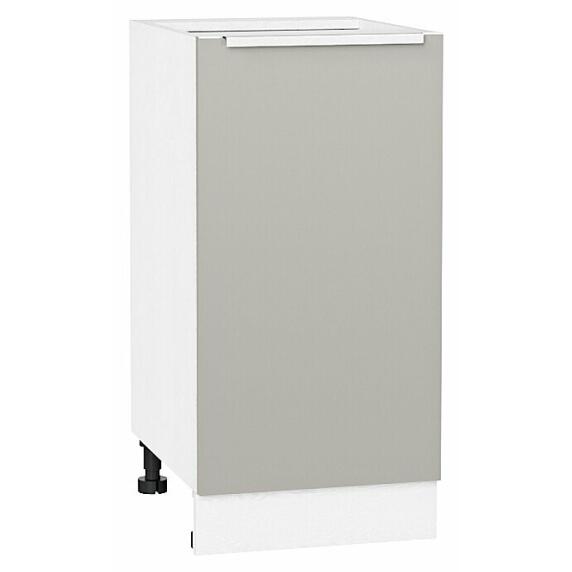 Шкаф нижний с 1-ой дверцей Фьюжн Silky Light Grey  Белый 816*400*480