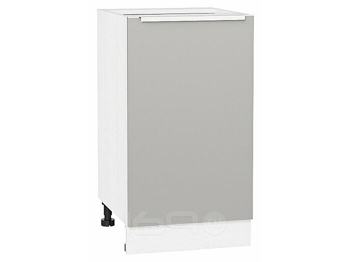 Шкаф нижний с 1-ой дверцей Фьюжн Silky Light Grey  Белый 816*450*480