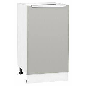 Шкаф нижний с 1-ой дверцей Фьюжн Silky Light Grey  Белый 816*450*480