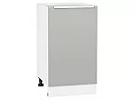Шкаф нижний с 1-ой дверцей Фьюжн Silky Light Grey Белый 816*450*480