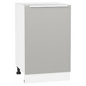 Шкаф нижний с 1-ой дверцей Фьюжн Silky Light Grey  Белый 816*500*480