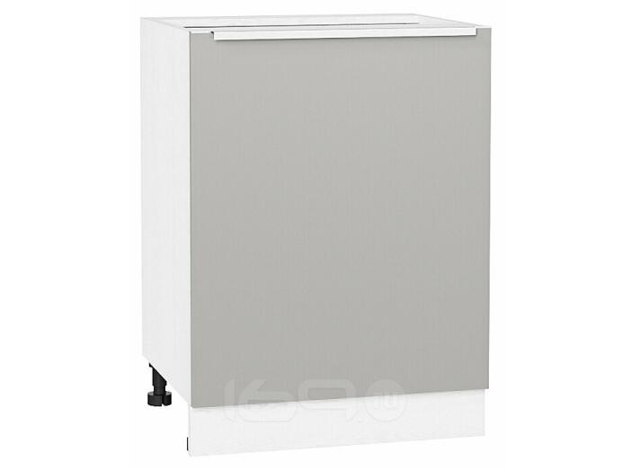 Шкаф нижний с 1-ой дверцей Фьюжн Silky Light Grey  Белый 816*600*480