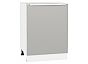 Шкаф нижний с 1-ой дверцей Фьюжн Silky Light Grey Белый 816*600*480