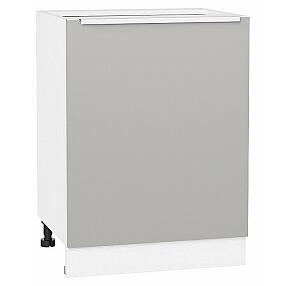 Шкаф нижний с 1-ой дверцей Фьюжн Silky Light Grey  Белый 816*600*480