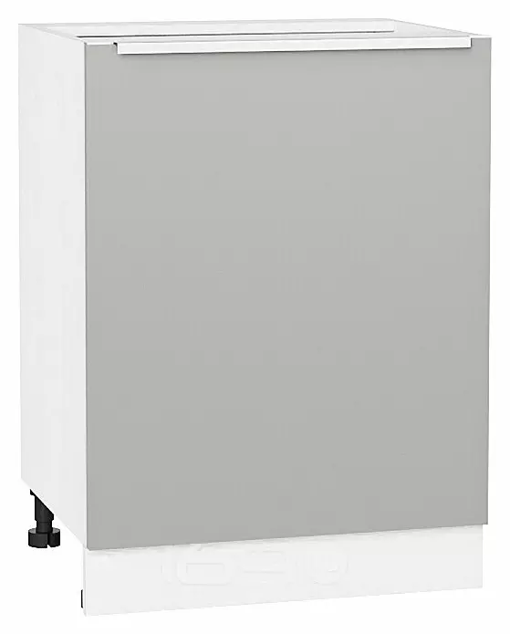 Шкаф нижний с 1-ой дверцей Фьюжн Silky Light Grey Белый 816*600*480