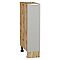 Шкаф нижний с 1-ой дверцей Фьюжн Silky Light Grey  Дуб Вотан 816*200*480 Шкаф нижний с 1-ой дверцей Фьюжн Silky Light Grey  Дуб Вотан 816*200*480