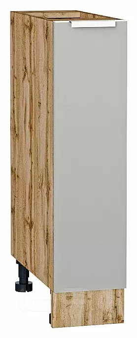 Шкаф нижний с 1-ой дверцей Фьюжн Silky Light Grey  Дуб Вотан 816*200*480