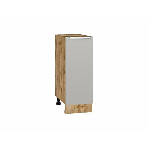 Шкаф нижний с 1-ой дверцей Фьюжн Silky Light Grey  Дуб Вотан 816*300*480