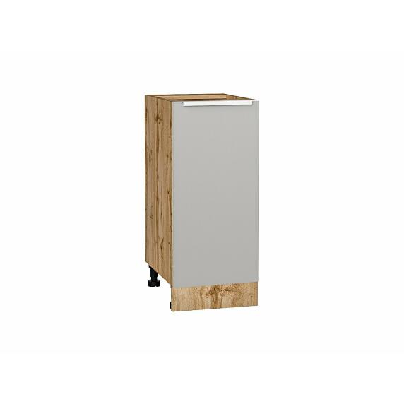 Шкаф нижний с 1-ой дверцей Фьюжн Silky Light Grey  Дуб Вотан 816*350*480