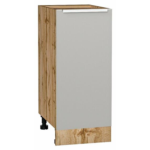 Шкаф нижний с 1-ой дверцей Фьюжн Silky Light Grey  Дуб Вотан 816*350*480