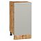 Шкаф нижний с 1-ой дверцей Фьюжн Silky Light Grey  Дуб Вотан 816*400*480 Шкаф нижний с 1-ой дверцей Фьюжн Silky Light Grey  Дуб Вотан 816*400*480