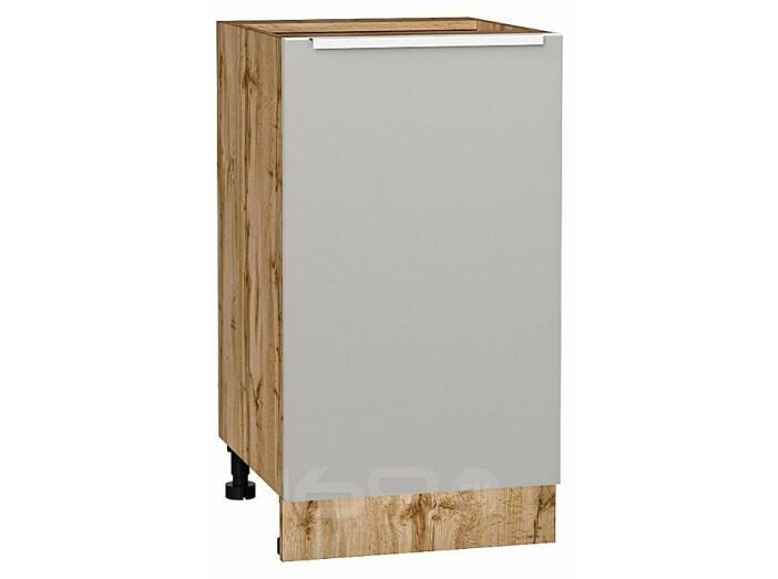 Шкаф нижний с 1-ой дверцей Фьюжн Silky Light Grey  Дуб Вотан 816*450*480