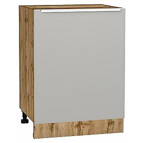 Шкаф нижний с 1-ой дверцей Фьюжн Silky Light Grey  Дуб Вотан 816*600*480