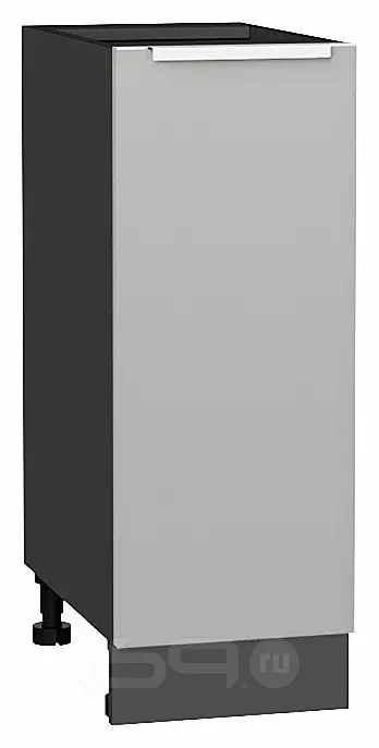 Шкаф нижний с 1-ой дверцей Фьюжн Silky Light Grey Graphite 816*300*480