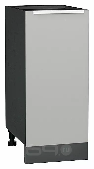 Шкаф нижний с 1-ой дверцей Фьюжн Silky Light Grey Graphite 816*350*480